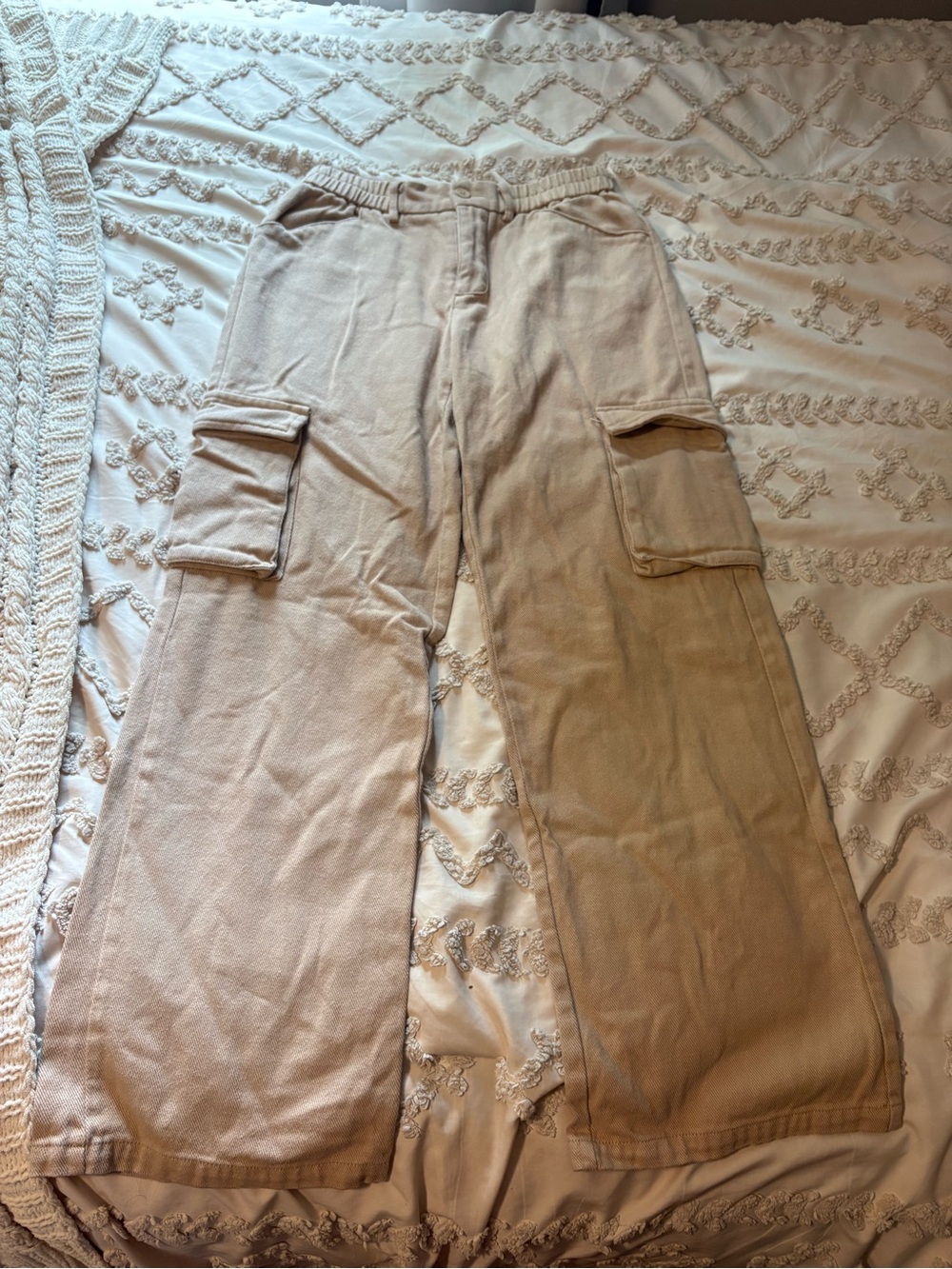 Women’s Cargo Sweatpants in Beige | Comfortable Casual Wear